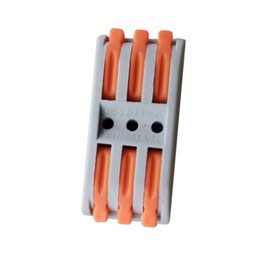 HENGXIA 15Pcs Wire Connectors 3 Conductor Compact Splicing, 3 Circuit Inline Splices, 28-12 AWG, 15xSPL3