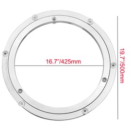 Aluminium Alloy Turntable Bearing, Heavy Duty Swivel Turntable Lazy Susan Rotating Bearing Turntable Round Dining Table Smooth Swivel Plate Hardware, 20"