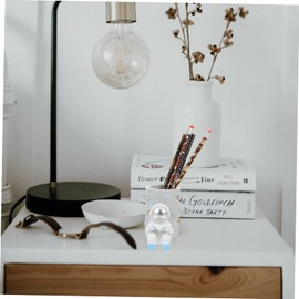 Sosoport Astronaut Pen Organizer Creative Resin Craft for Office Home Decor Sturdy Pencil Cup Unique Astronaut Design Your Desk Tidy