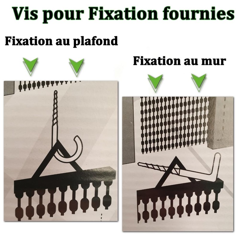 MadeInNature, Door Curtain with Plastic Straps for Indoor and Outdoor
