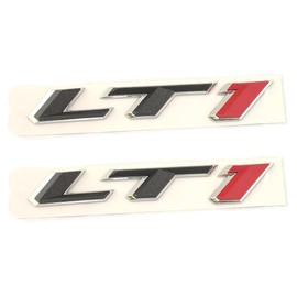 2pack LT1 Emblem 3D Side Door Badges Sticker Letters Nameplate Compatible with 2017-2024 84534516 SS LT1 Chrome