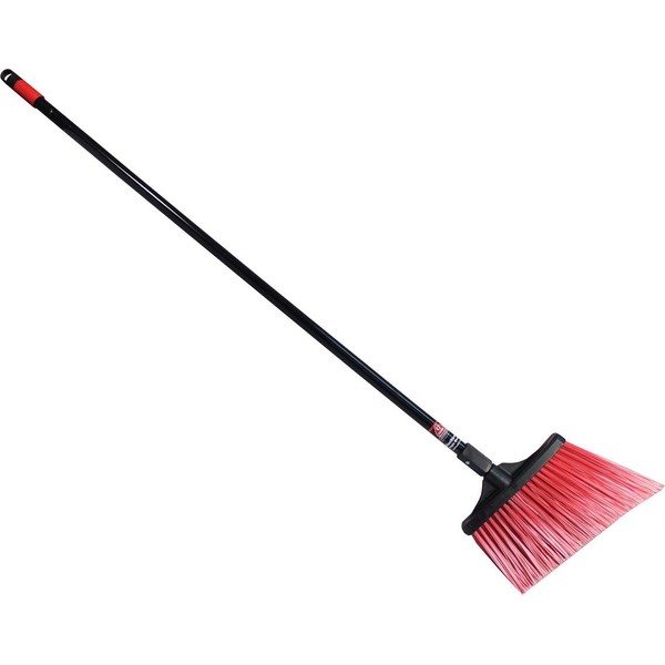 HAMBURG/NEXSTEP COMM PROD 6420 831648 O-Cedar Maxistrong Heavy Duty Angle Broom Black/Red, Large