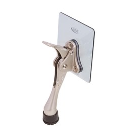 One-touch doorstop adhesive bracket (satin nickel, 4inch x 1pack)