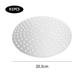 1 x Round Shower Head, Rain Shower Head Made of Stainless Steel, 360° Adjustable Self-Cleaning Waterproof Shower Head, Shower Head (8 Inches)
