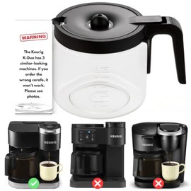 Replacement 12-Cup Coffee Pot Carafe for Keurig K-Duo [ NOT COMPATIBLE With Keurig K-Duo "Essentials" ]
