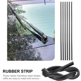 Universal Windscreen Wiper Rubber, 4 x 800 mm Wiper Rubber, Replacement Wiper Rubber, Glass Damage, Make Windscreen Wipers Quiet, Windscreen Wiper Replacement Rubber