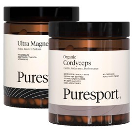 Puresport Puresport Run and Recover Bundle | 1 x Ultra Magnesium (90 Capsules) & 1 x Cordyceps (60 Capsules) | Supports Recovery, Sleep & Aerobic Efficiency | Boosts Cardiovascular Health