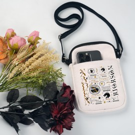 UJIMS Xaden Riorson 4th Wing Merch Dragon Riders Crossbody Bag Basgiath Violet Sorrengail Iron Flame Bookish Gift (RiorsonBAG)