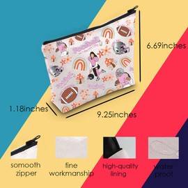 Football Player Gift Football Cosmetic Bag Football Lover Gift Football Mom Gift Football Coach Gift (All Day Everyday Bag)