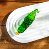 KRISININE Handmade Crystal Cucumber Figurine Glass Cucumber Fruit Collectible Paperweight