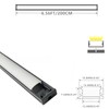 THMOOTHER LED Strip Black U Channel Diffuser 10-Pack 6.56FT,17X7.5MM Surface