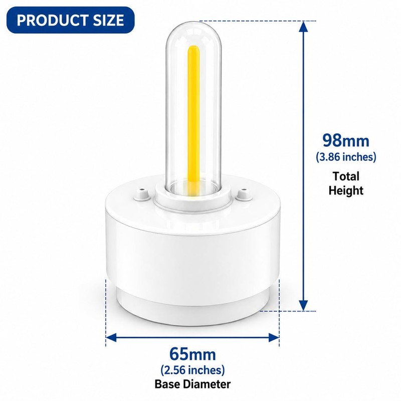 Safe Candle Lantern Alternative, Battery-Free Emergency Light for Power Outages