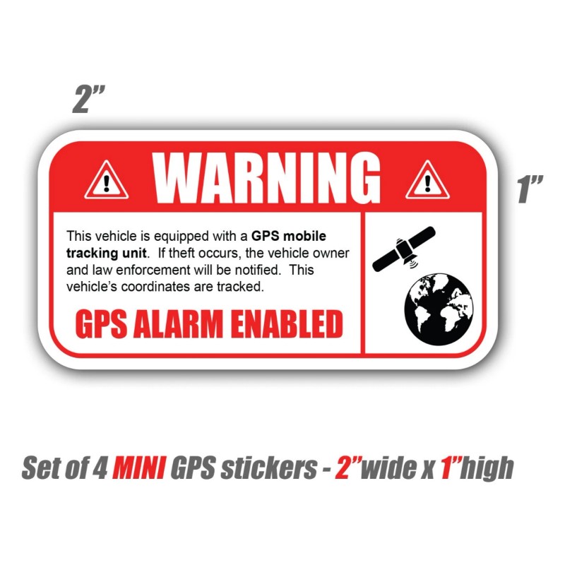 Silverbird Graphics GPS Tracking Sticker anti theft vehicle warning safety