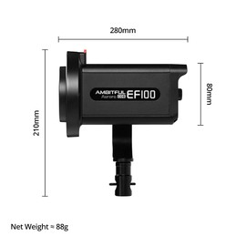 AMBITFUL EF100 100W 5600K COB LED Vidoe Light + BH-EF01 Battery Handle with Carry Bag for Outdoor Still Life Photography, Portrait, Studio Lighting,Interview Lighting,Support APP Control