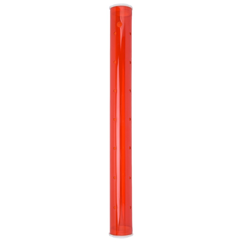 Long Pipe Bird Feeder Red Transparent Outdoor Bird Feeder Tube