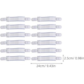 GANAZONO Clips para Sábanas Fáciles de Quitar 12 Piezas Ajustables en Plástico Blanco Fuerte Agarre para Colchones y Mantas para Uso Doméstico