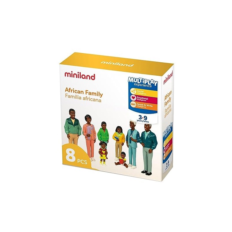 Miniland 27396 - Afrikanische Familie 8 Figuren 12,5 cm /