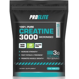 PROELITE Creatine Monohydrate 3000mg - 150 Tablets - Gym Energy Supplement for Men & Women for Workout - Micronised Creatine Powder Capsules Alternative - Vegan & Keto Unflavoured by PROELITE