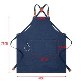 Watwass Apron Man High Quality Tool Apron Garden Kitchen Restaurant Uniforms Aprons Women with Pocket, Colour 3