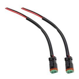 VIKKSAER Deutsch DT DTP 2 pin Male Socket Adapter for Work Light/Work Light Bar Replacement Connectors Wiring Harness (Male)
