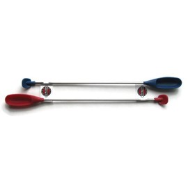Norpro Silicone Jar Scraper Spatula - Includes 1 Each Blue and Red - Great for Getting the Last Bit from Jars