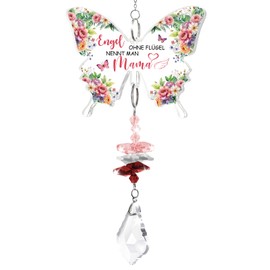 Funnli Gifts for Mum, Sun Catcher, Birthday Gift for Mum, Butterfly Suncatcher Crystal Mother's Day Gifts, Gift Mother Wife for Easter, Mother's Day, Birthday, Christmas