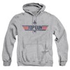 Popfunk Top Gun Logo Grey Unisex Adult Pull-Over Hoodie (X-Large,