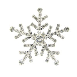 Syntego Large Rhinestone Christmas Snowflake Diamante Embellishments Sparkly Crystals Winter Wedding Invitations, Christmas Cards (10)