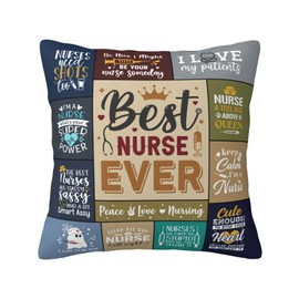 Nurse Gifts for Women, Nurse Appreciation Gifts, Nurses Week Gift to Practitioner Women, LPN RN Gift for Nurses Retirement Thank You, School Future Nursing Present Throw Pillow Cover 18"x 18"