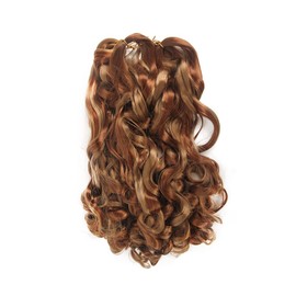 24 Inch French Curly Braiding Hair 6pack Loose Wavy Spiral Curl French Crochet Braid Hair Synthetic Pre Stretched Bouncy Braid Hair Extensions (P27/30)