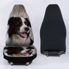Howilath 3D Border Collie Print Car Front Seat Covers Set