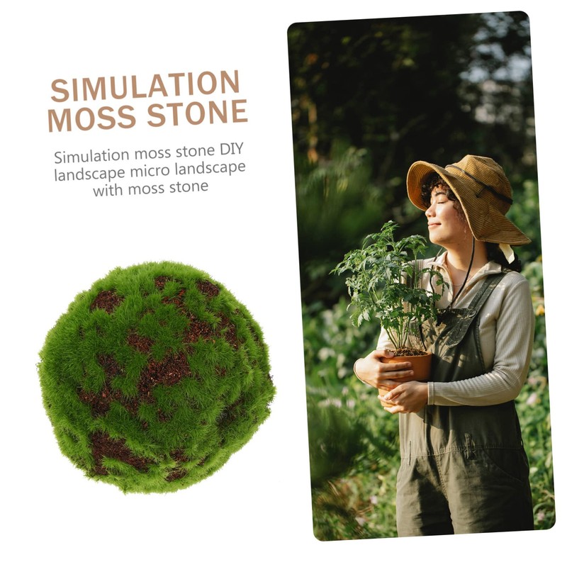 STOBOK 1pc Fake Moss Ball for Decor Simulated Moss Stone