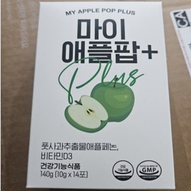 New Better My Apple Pop+ Green Apple Flavor 1 sachet per day Apple Phenone 14 sachets / 뉴배러 마이 애플팝+ 풋사과맛 하루1포 애플페논 14포