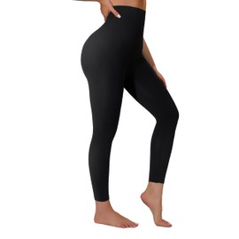 DAGGLOSA Women's Workout Leggings – High-Waist Seamless Yoga Pants with Tummy Control and Butt-Lifting Features for Fitness and Yoga (US, Alpha, XX-Large, Regular, Regular, Black)