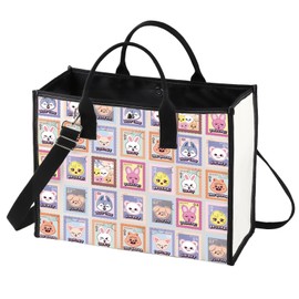 BWWKTOP Kpop SKZ Canvas Tote Bag Kpop SKZ Gifts SKZ Shoulder Bag SKZ Merchandise SKZ Member Gifts, Skzstamp Bg, 14.56inch (L) * 12.59inch (W)