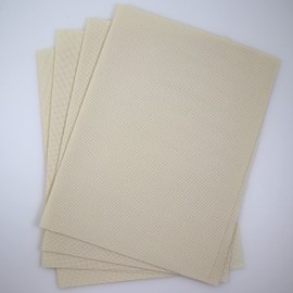 KCS 4/6 pc of 12" x 18" 18CT Counted Cotton Aida Cloth Cross Stitch Fabric (4 pc, Cream)