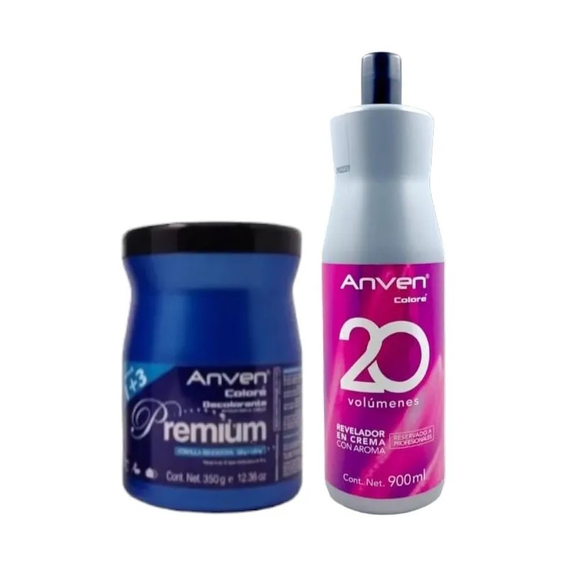 Anven Decolorante Morado 350 Grs - Incluye Peroxido 20 Vol