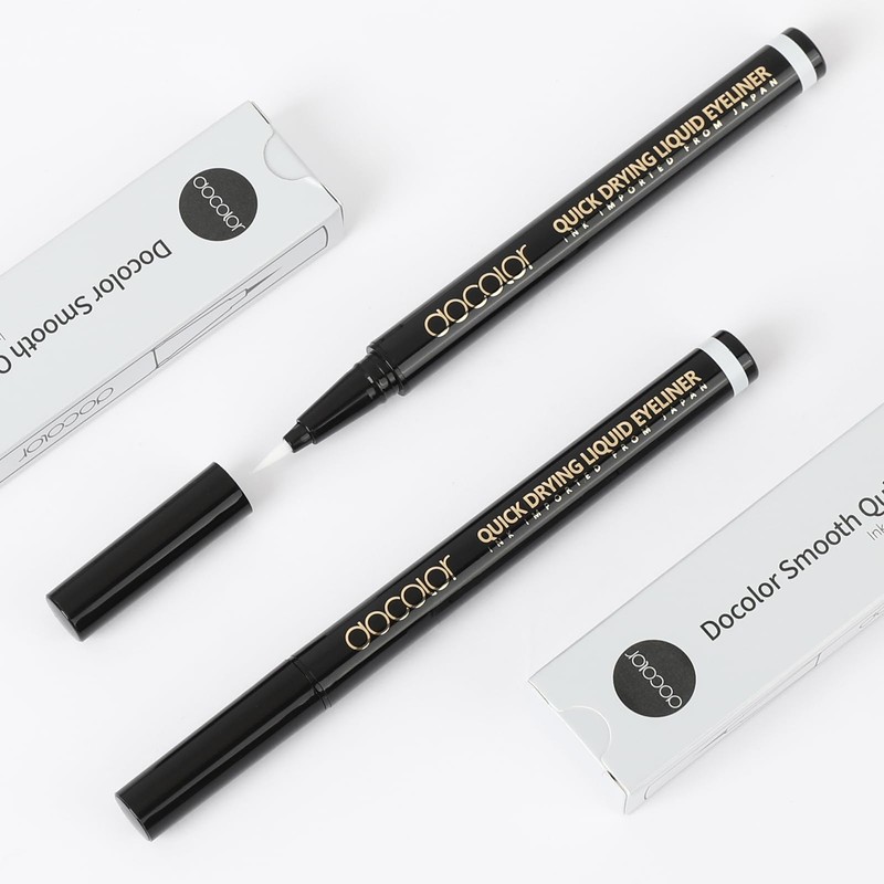 Docolor Ultra Fine Precision White Eyeliner, Professional Liquid Eyeliner, Waterproof