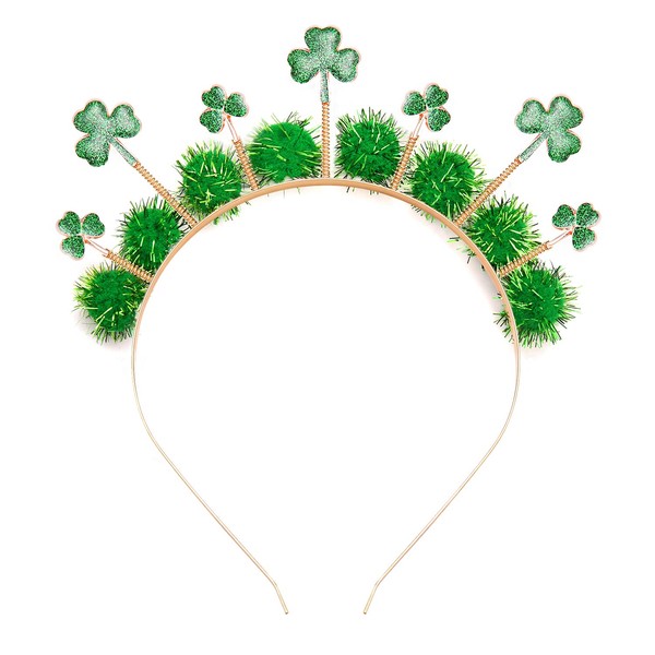 CEALXHENY Diademas del día de San Patricio, diademas de trébol con diamantes de imitación con purpurina, diademas irlandesas de la suerte, accesorios para el día de San Patricio, regalos de fiesta (estilo A)