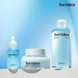 Toriden [SET] 토리든 다이브인 세럼 50ml+토너 300ml+수딩크림 100ml (+수딩크림 20ml+멀티패드 10매입) [SET] Toriden Dive-In Serum 50ml + Toner 300ml + Soothing Cream 100ml (+ Soothing Cream 20ml + Multi Pads 10 pcs)