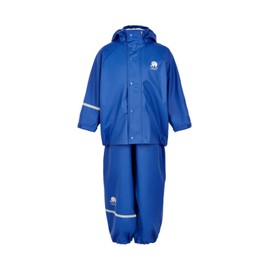 CeLaVi Very high-quality two-piece, wind- and waterproof rain suit in many colours (Celavi Zweiteiliger Regenanzug in Vielen Farben) - blue Plain, size: 90
