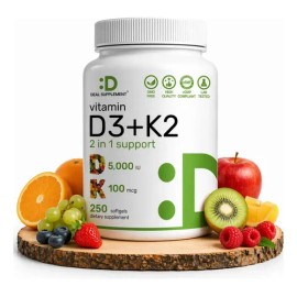 Deal Vitamina D3 5000 Iu + K2 100 Mcg 500 Cápsulas