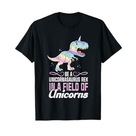 Cute Dinocorn T-shirt Dinosaur Girls Unicorn T-Shirt