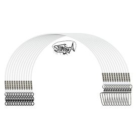 Vipfish Fishing Fluorocarbon Leader with Crane Swivel and Snaps - Heavy Duty 30lb Fluorocarbon Leader Connects Lures, Bait or Hooks for Saltwater & Freshwater Fishing