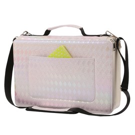 Lbxgap 500 Slots Colored Pencil Organizer PU Deluxe Leather Pencil Case Holder forWatercolor Pencils & Gel Pe（Pink，Large Slots）