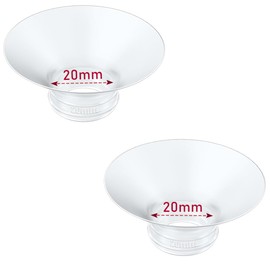 IVARONAL Flange Insert 2PCS 20mm Compatible with Momcozy M9/M6/M5/S12 Pro/V1 Pro/V2 pro, Spectra/Medela/Elvie/NCVI/TSRETE/eufy/Lansinoh/Paruu/MomMed Breast Pump 24mm Shields/Flanges (2pcs-20mm)