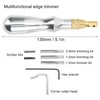 5 in 1 Leather Groover Multifunctional Aluminum Handle Stitching Groover
