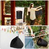 Hanging Clothes Peg Bag, 15 x 20 cm, Black Clothes
