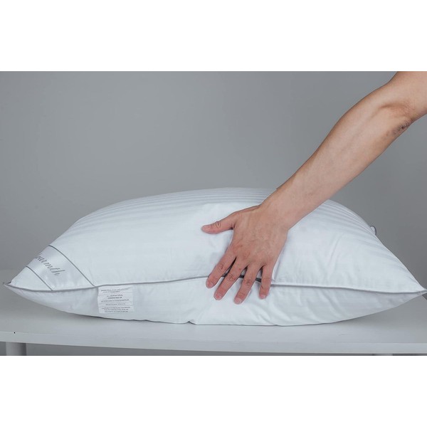 Unbranded 1 Pack Goose Feather Down Pillow 100% Soft Cotton