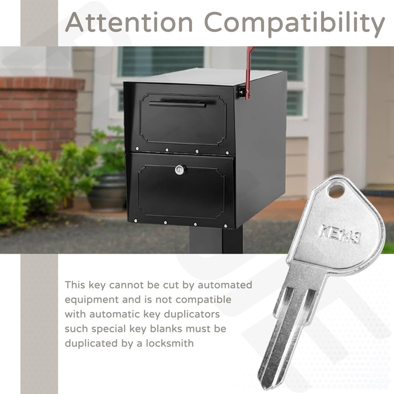 6 Pack 5143 Key Blank Compatible with High Security Mailbox
